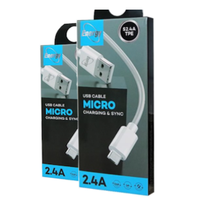 Energy White PVC Micro Android Fast charge